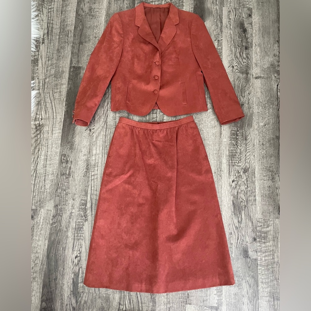 Jos. A. Bank Suede Skirt Suit